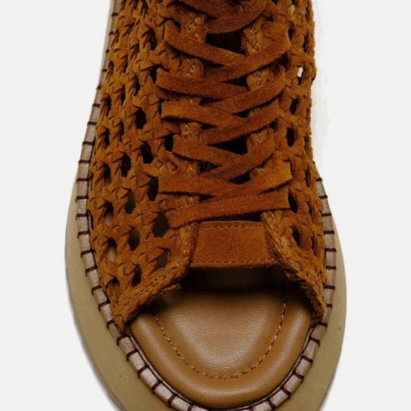 NEW Free People Luca Lace Up Sandal Shoes SZ 7.5 New in Box leather - Picture 4 of 4